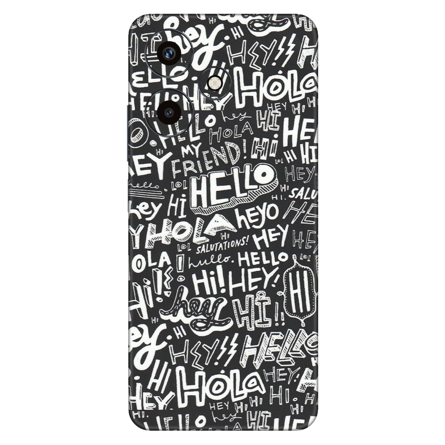 INFINIX Phone Skins (All Models) - Hi Hello Doodles - Matte Finish (M-25) Infinix Hot 30