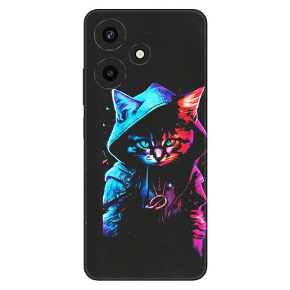 INFINIX Phone Skins (All Models) - Cyberpunk Cat - Matte Finish (M-45) Infinix Hot 30