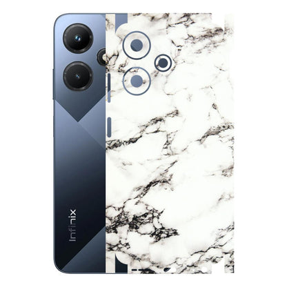 INFINIX Phone Skins (All Models) - Black and White Marble Texture - 3D Embossed Finish (L-124) Infinix Hot 30i