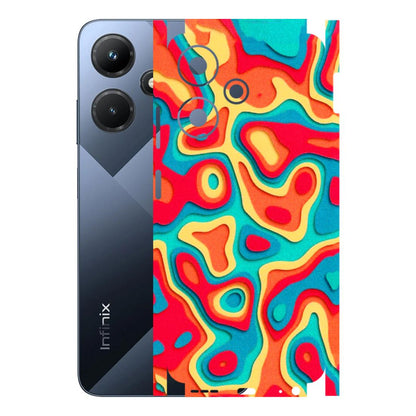 INFINIX Phone Skins (All Models) - Abstract Swirl - 3D Embossed Finish (L-150) Infinix Hot 30i