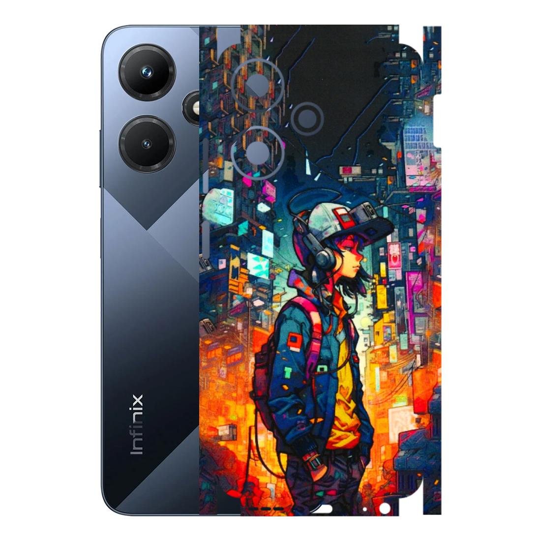 INFINIX Phone Skins (All Models) - Street Anime Guy - 3D Embossed Finish (L-158) Infinix Hot 30i