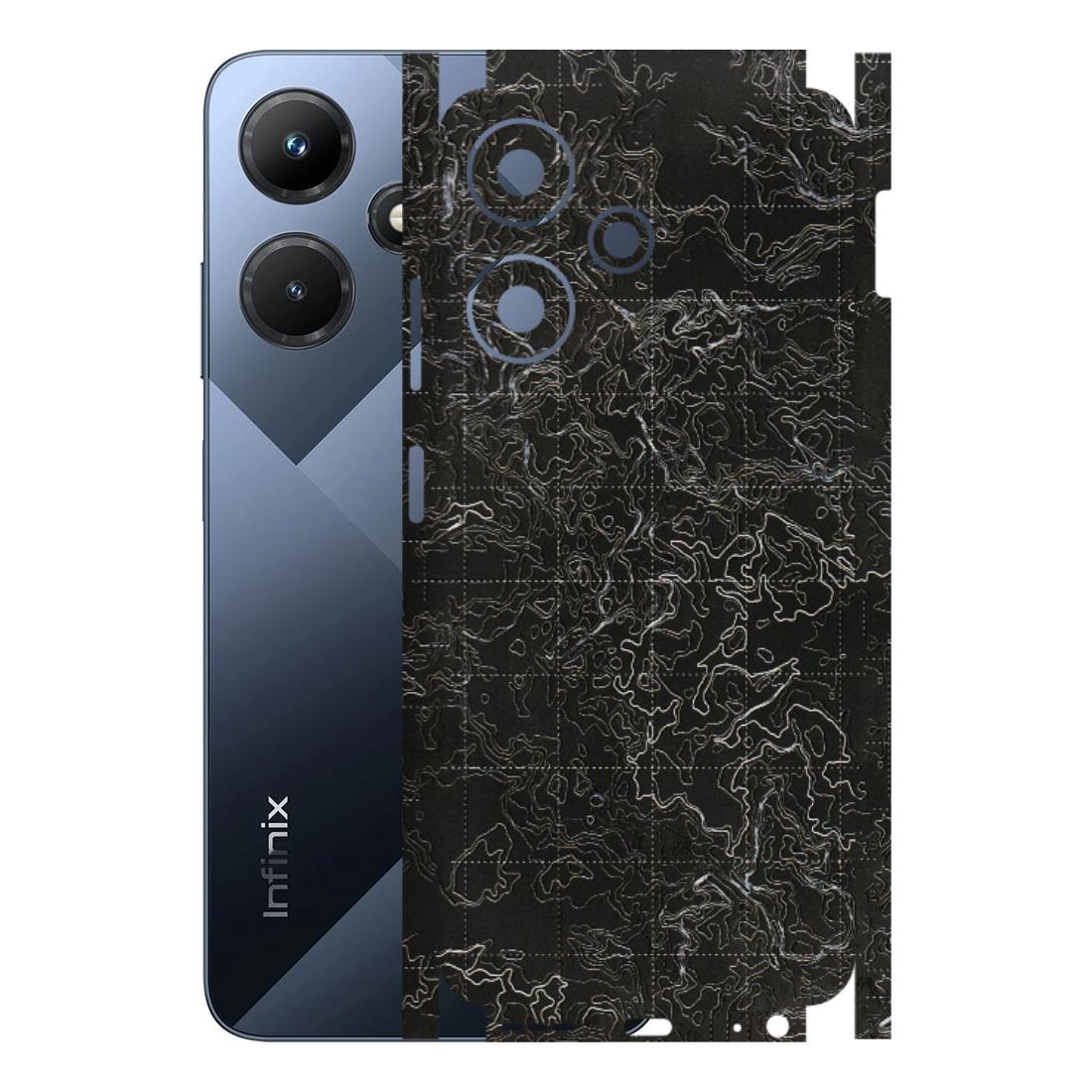 INFINIX Phone Skins (All Models) - Black map Texture - 3D Embossed Finish (L-201) Infinix Hot 30i