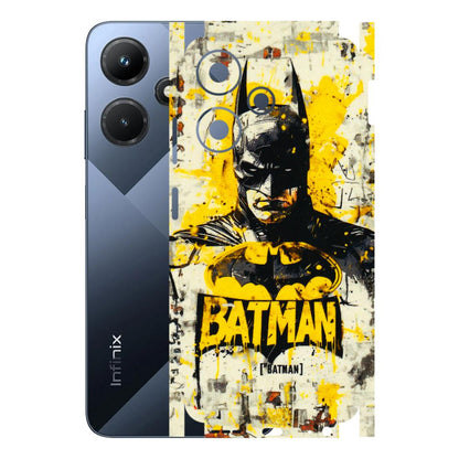 INFINIX Phone Skins (All Models) - Batman Yellow BT - 3D Embossed Finish (L-304) Infinix Hot 30i