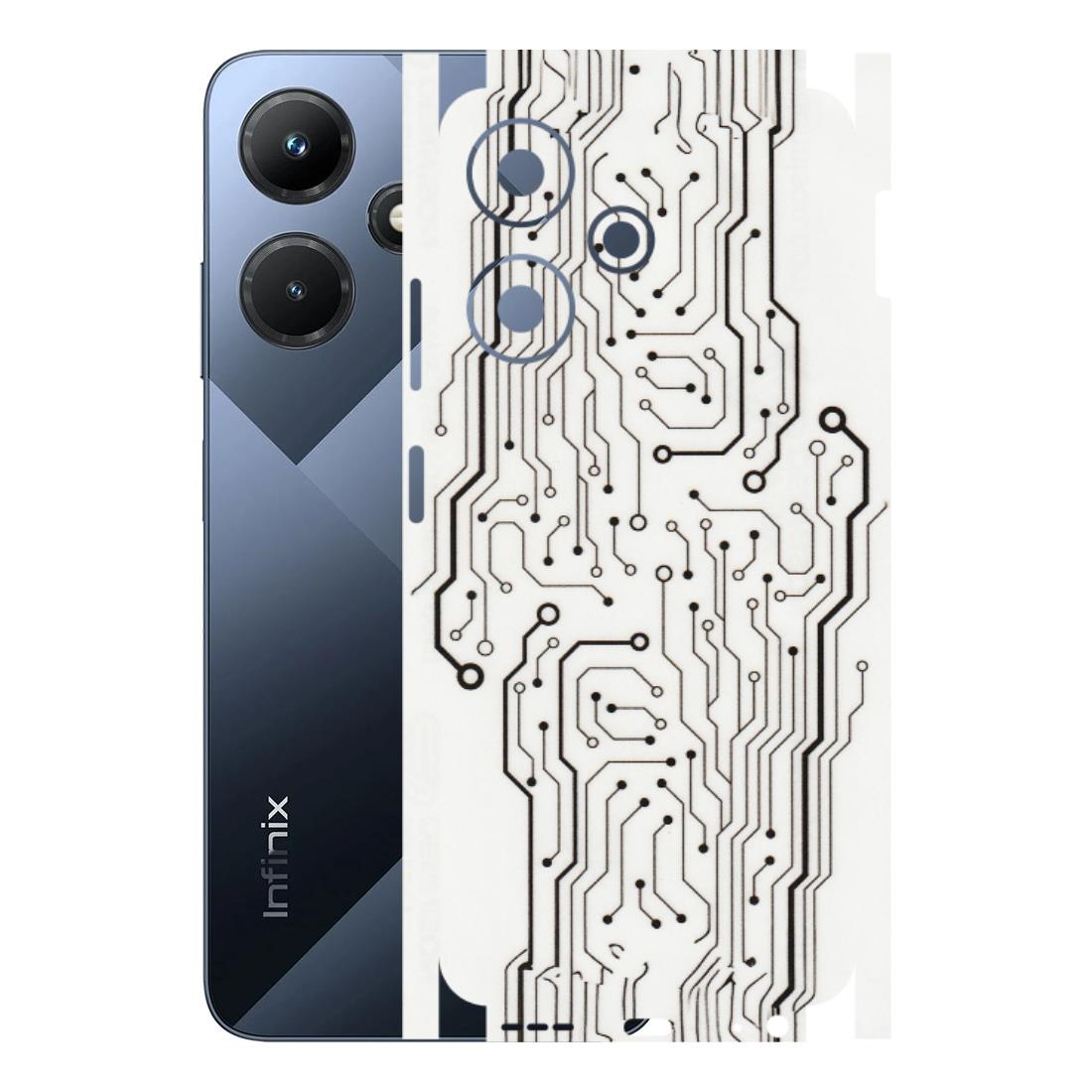 INFINIX Phone Skins (All Models) - Tech Circuits - Transparent Finish (T-03) Infinix Hot 30i