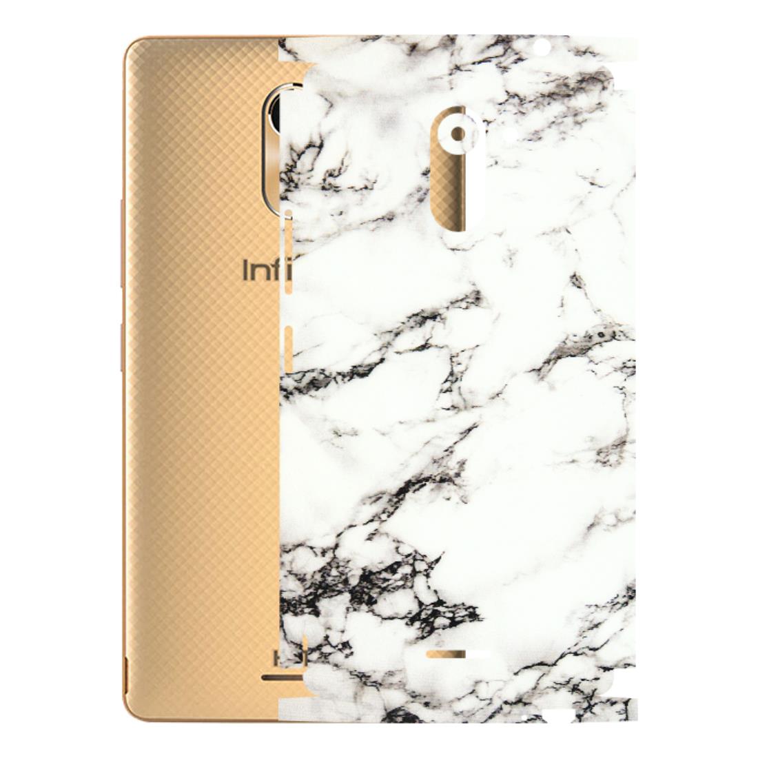INFINIX Phone Skins (All Models) - Black and White Marble Texture - 3D Embossed Finish (L-124) Infinix Hot 4