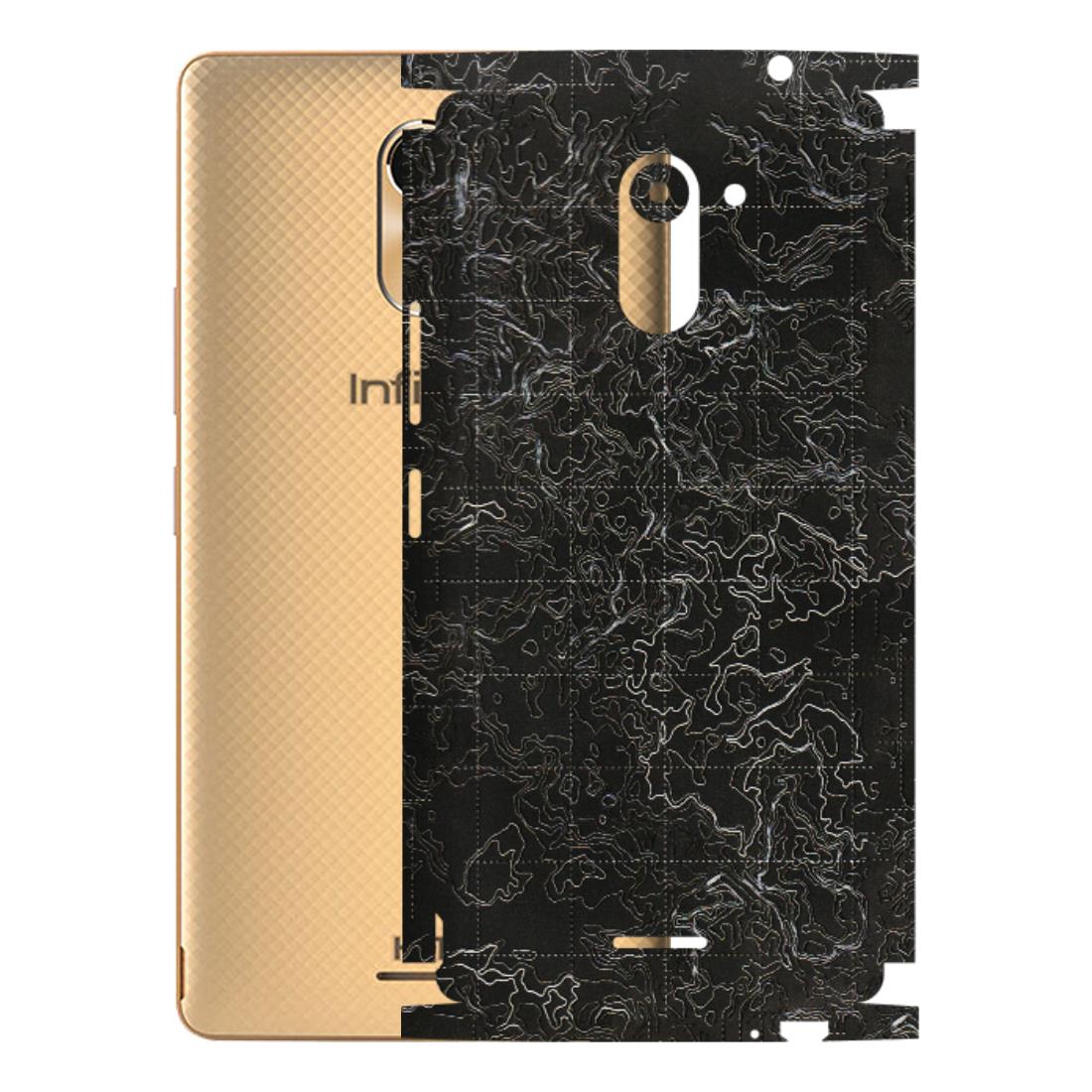 INFINIX Phone Skins (All Models) - Black map Texture - 3D Embossed Finish (L-201) Infinix Hot 4