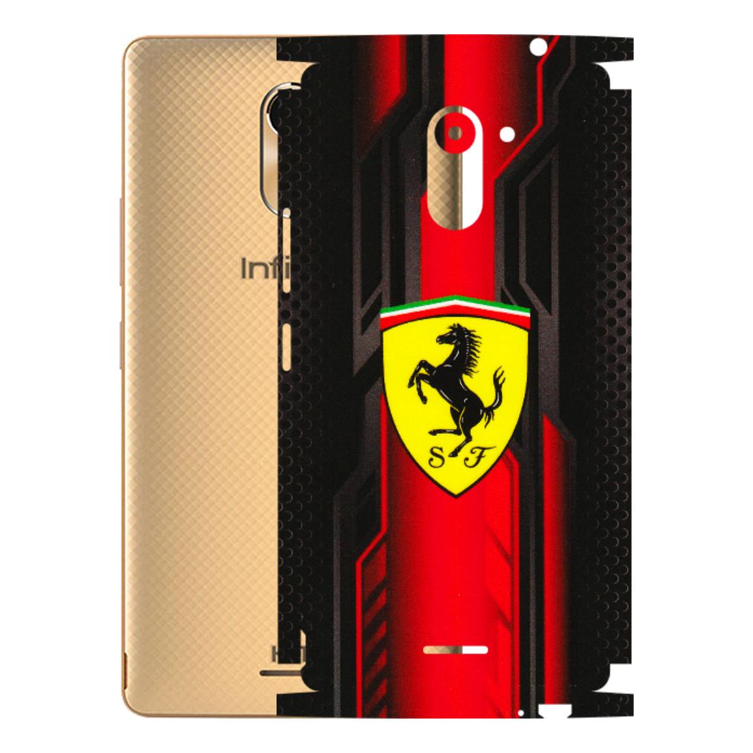 INFINIX Phone Skins (All Models) - Black Ferrari Logo - 3D Embossed Finish (L-253) Infinix Hot 4