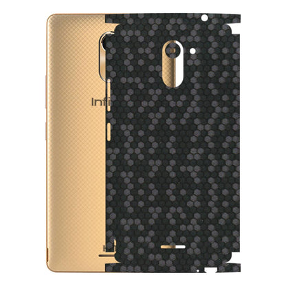 INFINIX Phone Skins (All Models) - Black Grey Honeycomb Sober - 3D Embossed Finish (L-85) Infinix Hot 4