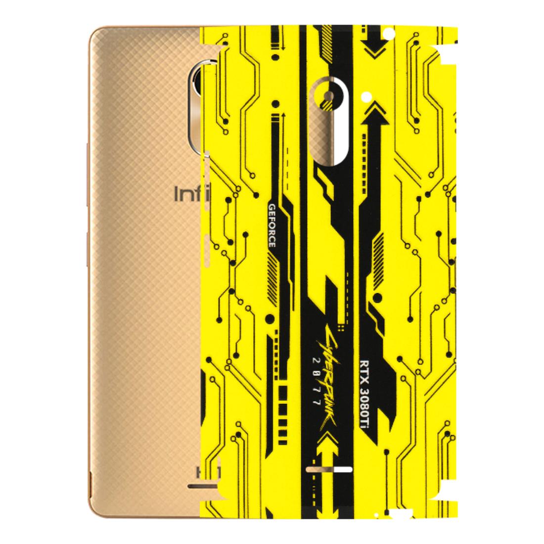 INFINIX Phone Skins (All Models) - Yellow Cyberpunk - 3D Embossed Finish (L-93) Infinix Hot 4