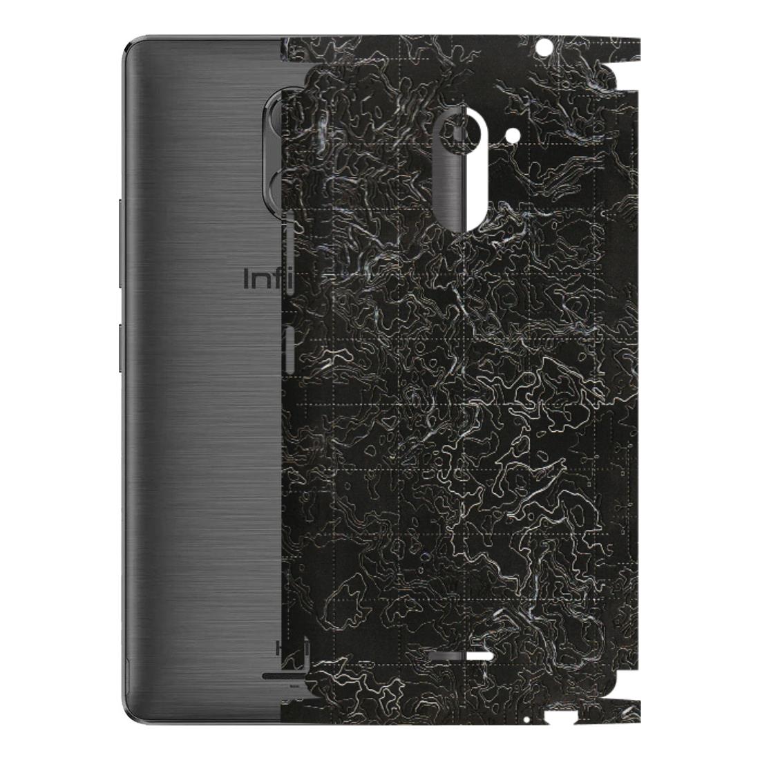 INFINIX Phone Skins (All Models) - Black map Texture - 3D Embossed Finish (L-201) Infinix Hot 4 PRO