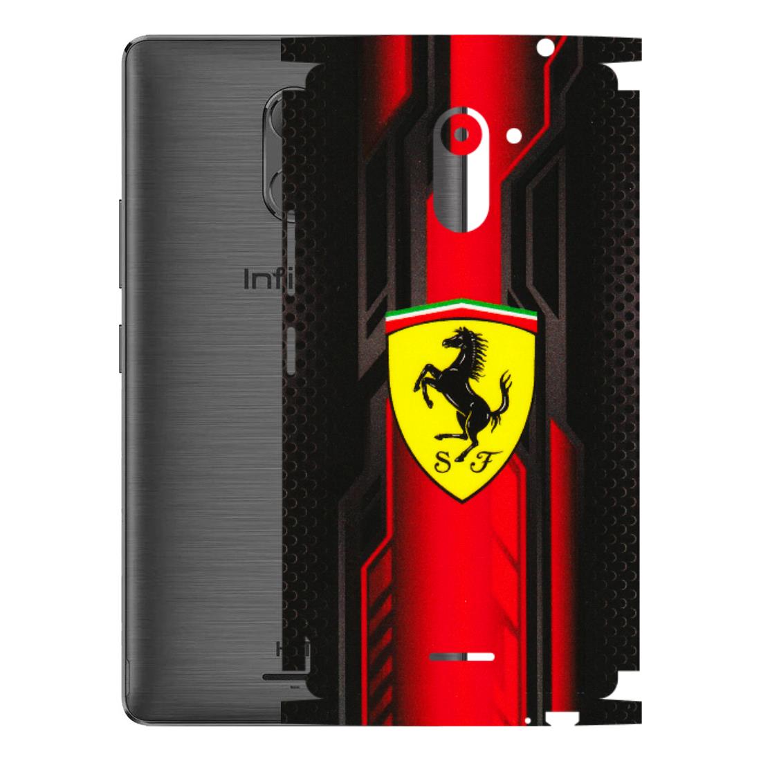INFINIX Phone Skins (All Models) - Black Ferrari Logo - 3D Embossed Finish (L-253) Infinix Hot 4 PRO