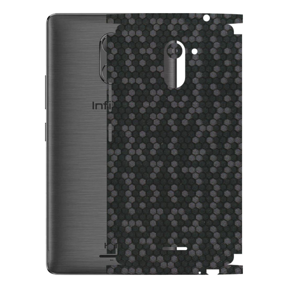 INFINIX Phone Skins (All Models) - Black Grey Honeycomb Sober - 3D Embossed Finish (L-85) Infinix Hot 4 PRO