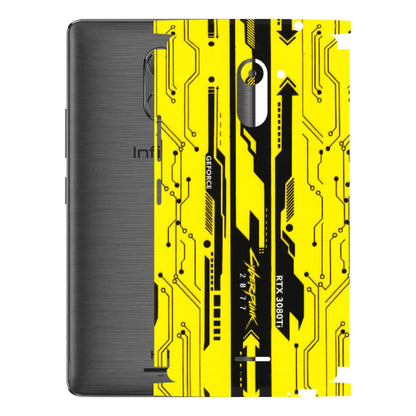 INFINIX Phone Skins (All Models) - Yellow Cyberpunk - 3D Embossed Finish (L-93) Infinix Hot 4 PRO