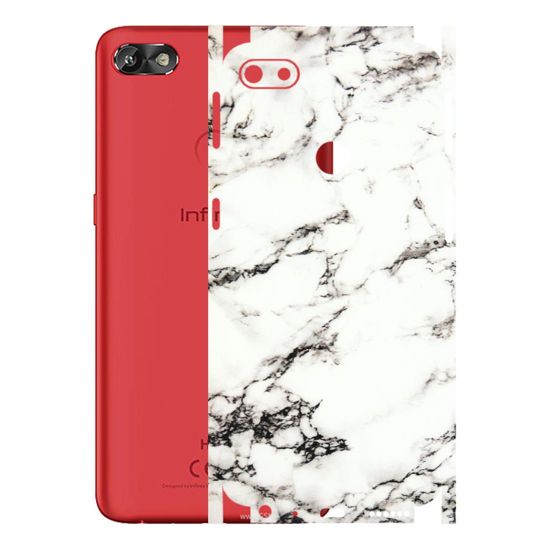 INFINIX Phone Skins (All Models) - Black and White Marble Texture - 3D Embossed Finish (L-124) Infinix Hot 6