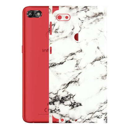 INFINIX Phone Skins (All Models) - Black and White Marble Texture - 3D Embossed Finish (L-124) Infinix Hot 6