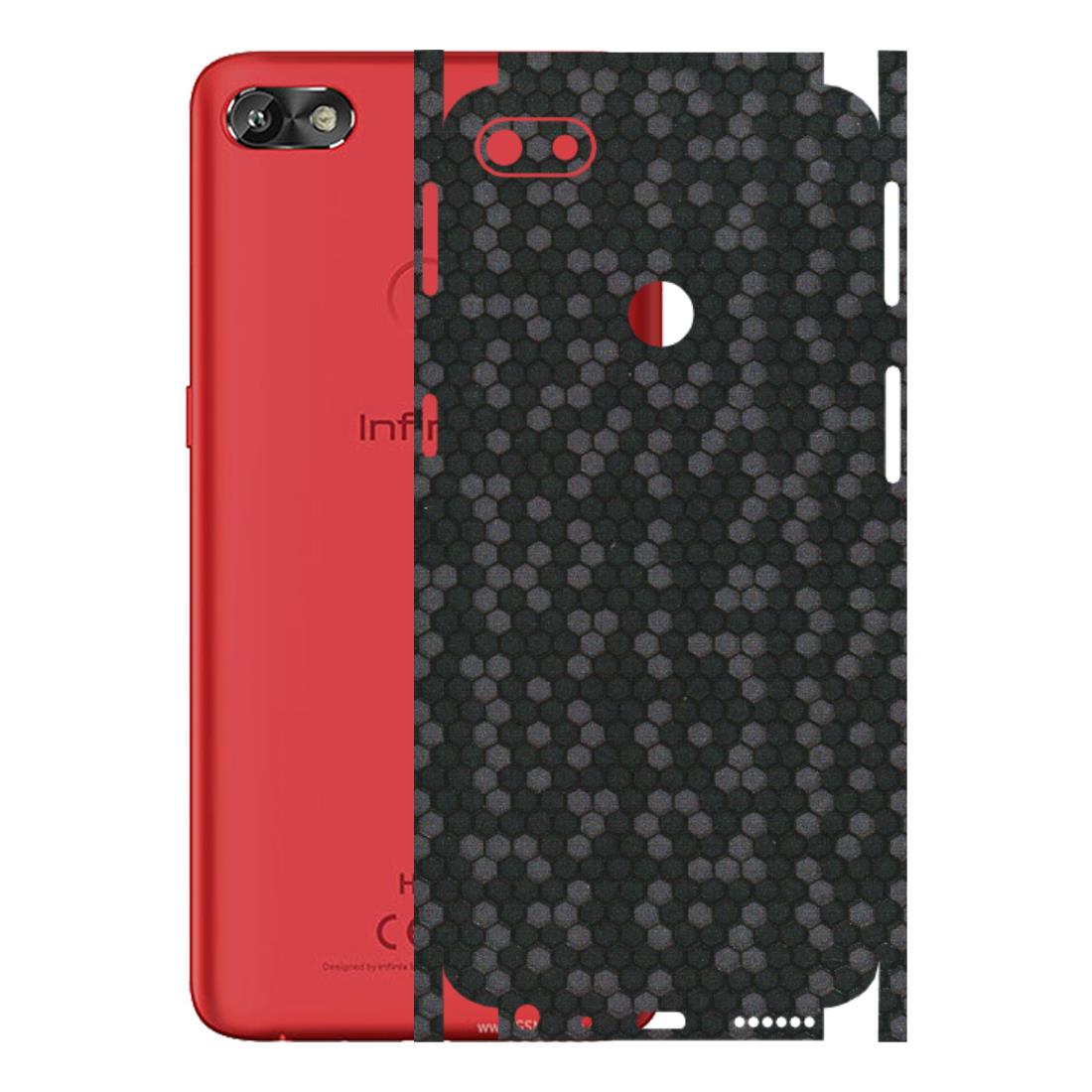 INFINIX Phone Skins (All Models) - Black Grey Honeycomb Sober - 3D Embossed Finish (L-85) Infinix Hot 6
