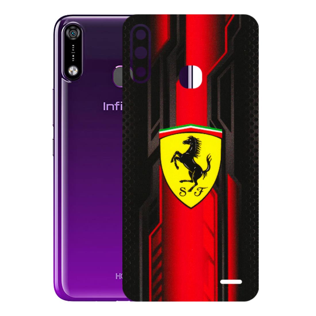 INFINIX Phone Skins (All Models) - Black Ferrari Logo - 3D Embossed Finish (L-253) Infinix Hot 7