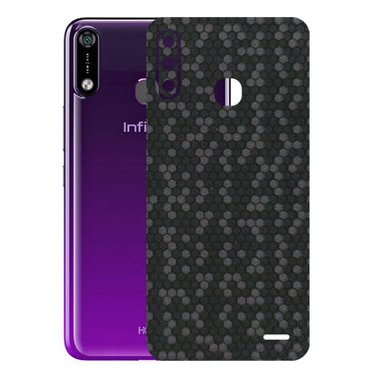 INFINIX Phone Skins (All Models) - Black Grey Honeycomb Sober - 3D Embossed Finish (L-85) Infinix Hot 7