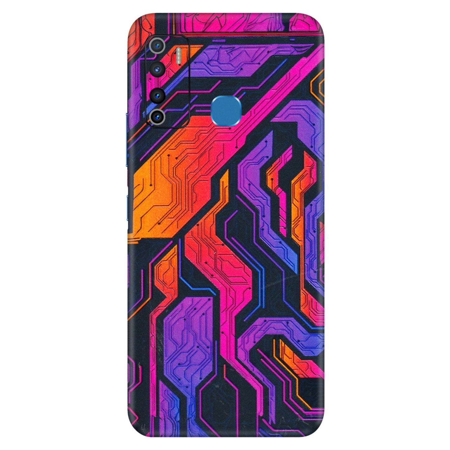 INFINIX Phone Skins (All Models) - Tech Circuits Futuristic - 3D Embossed Finish (L-07) Infinix Hot 9