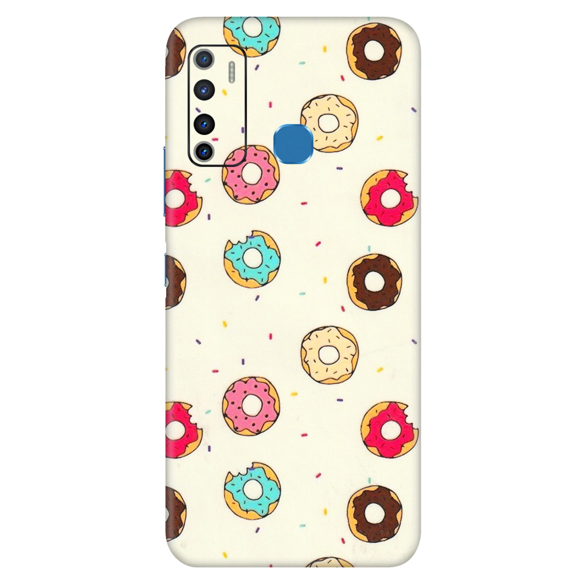 INFINIX Phone Skins (All Models) - Mini Donuts Doodle Art - 3D Embossed Finish (L-122) Infinix Hot 9