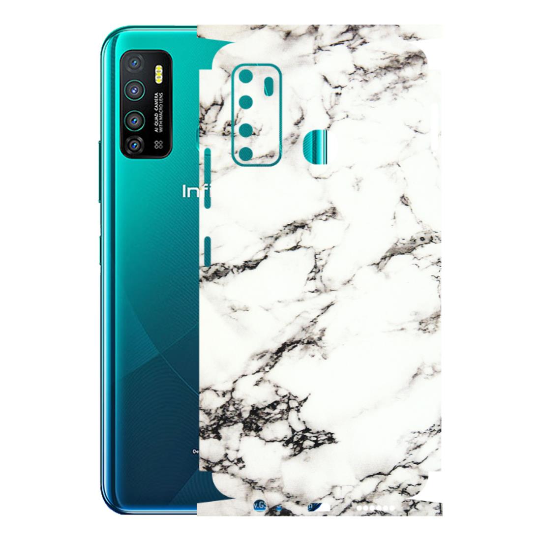 INFINIX Phone Skins (All Models) - Black and White Marble Texture - 3D Embossed Finish (L-124) Infinix Hot 9