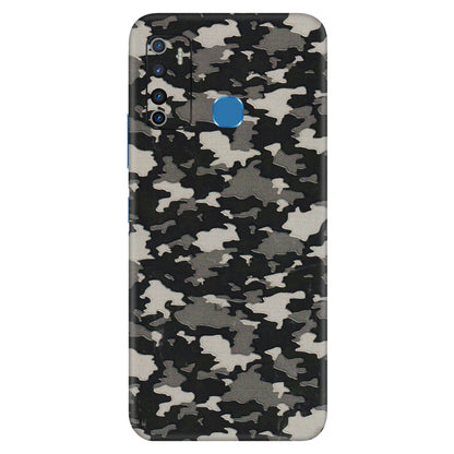 INFINIX Phone Skins (All Models) - Black/Grey Camoflaunge - 3D Embossed Finish (L-142) Infinix Hot 9