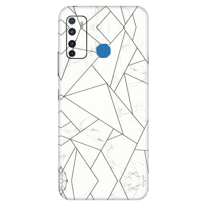INFINIX Phone Skins (All Models) - Luxury White Marble Effect - 3D Embossed Finish (L-168) Infinix Hot 9