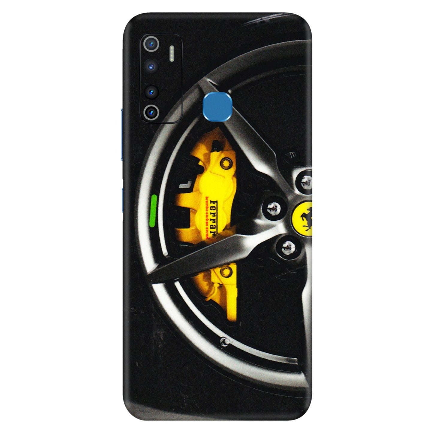 INFINIX Phone Skins (All Models) - Ferrari Wheel Alloy - 3D Embossed Finish (L-173) Infinix Hot 9