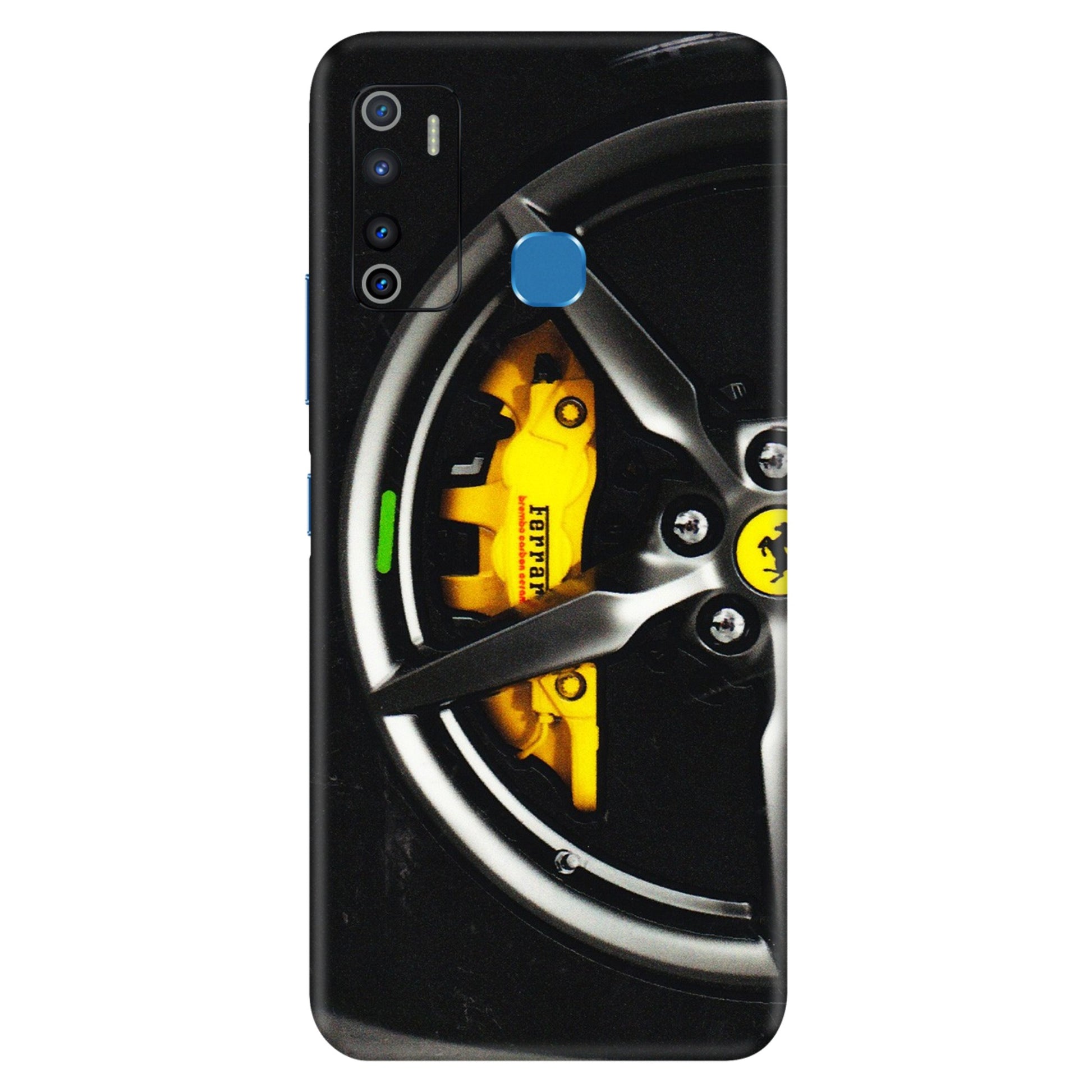 INFINIX Phone Skins (All Models) - Ferrari Wheel Alloy - 3D Embossed Finish (L-173) Infinix Hot 9
