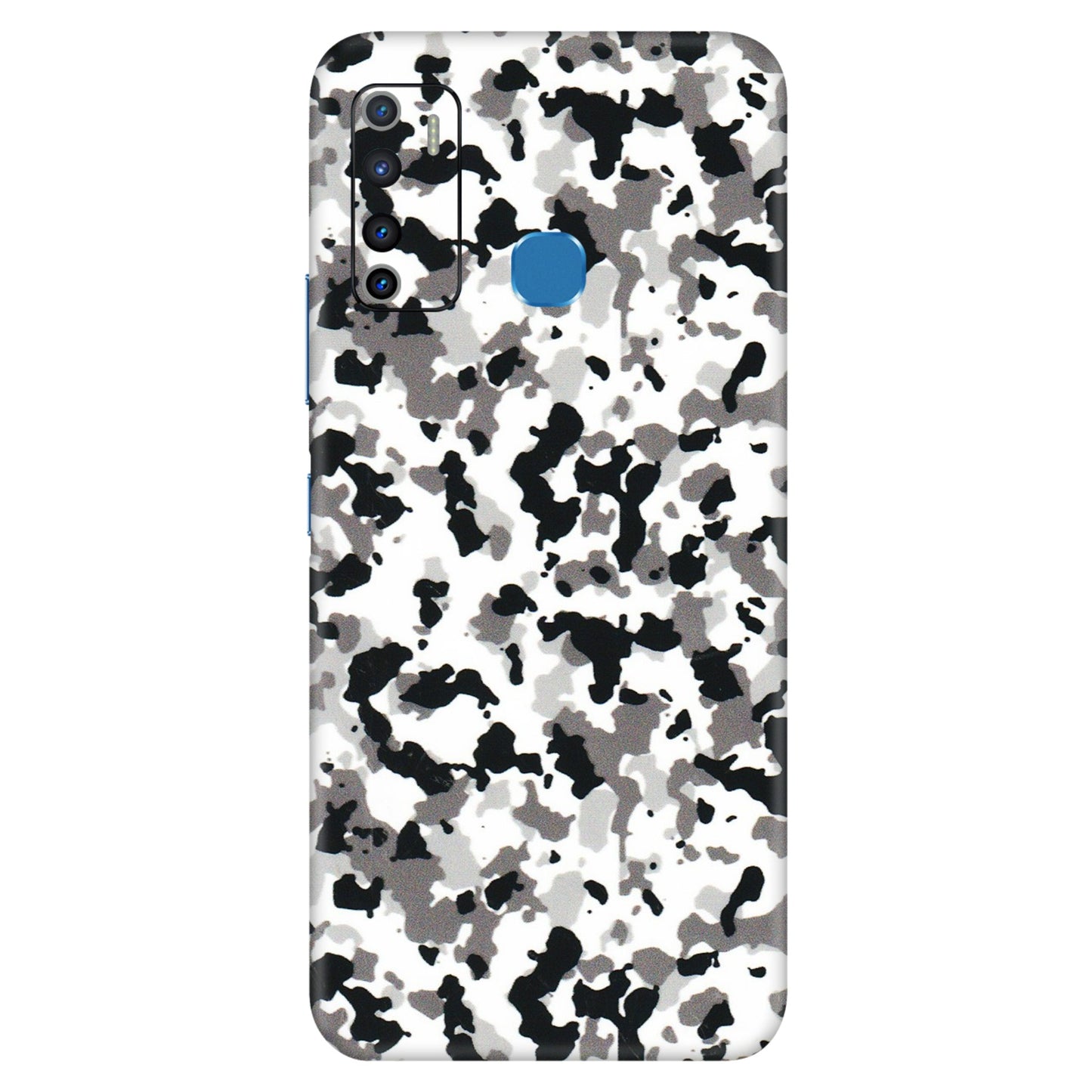 INFINIX Phone Skins (All Models) - White Black Camouflage - 3D Embossed Finish (L-18) Infinix Hot 9