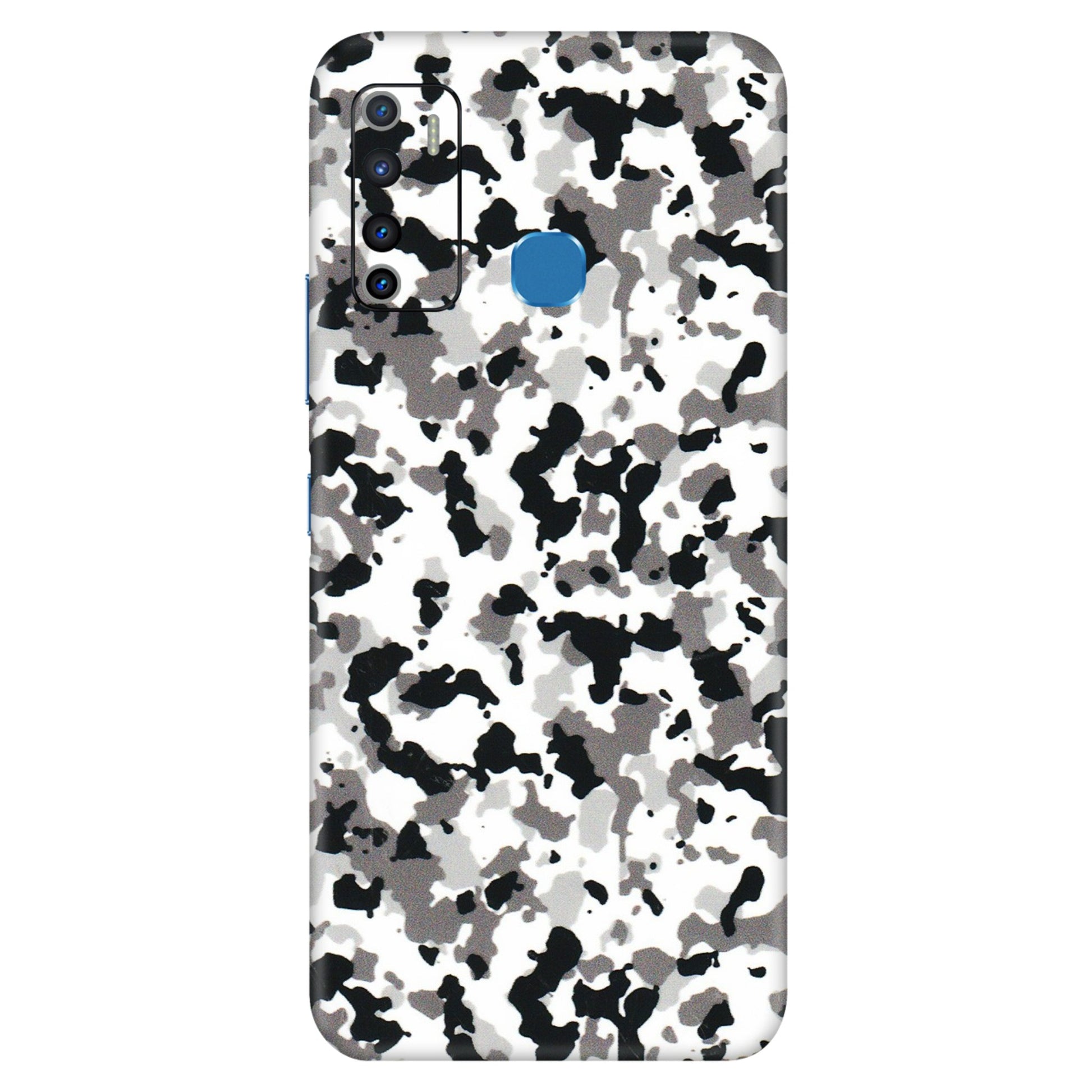 INFINIX Phone Skins (All Models) - White Black Camouflage - 3D Embossed Finish (L-18) Infinix Hot 9