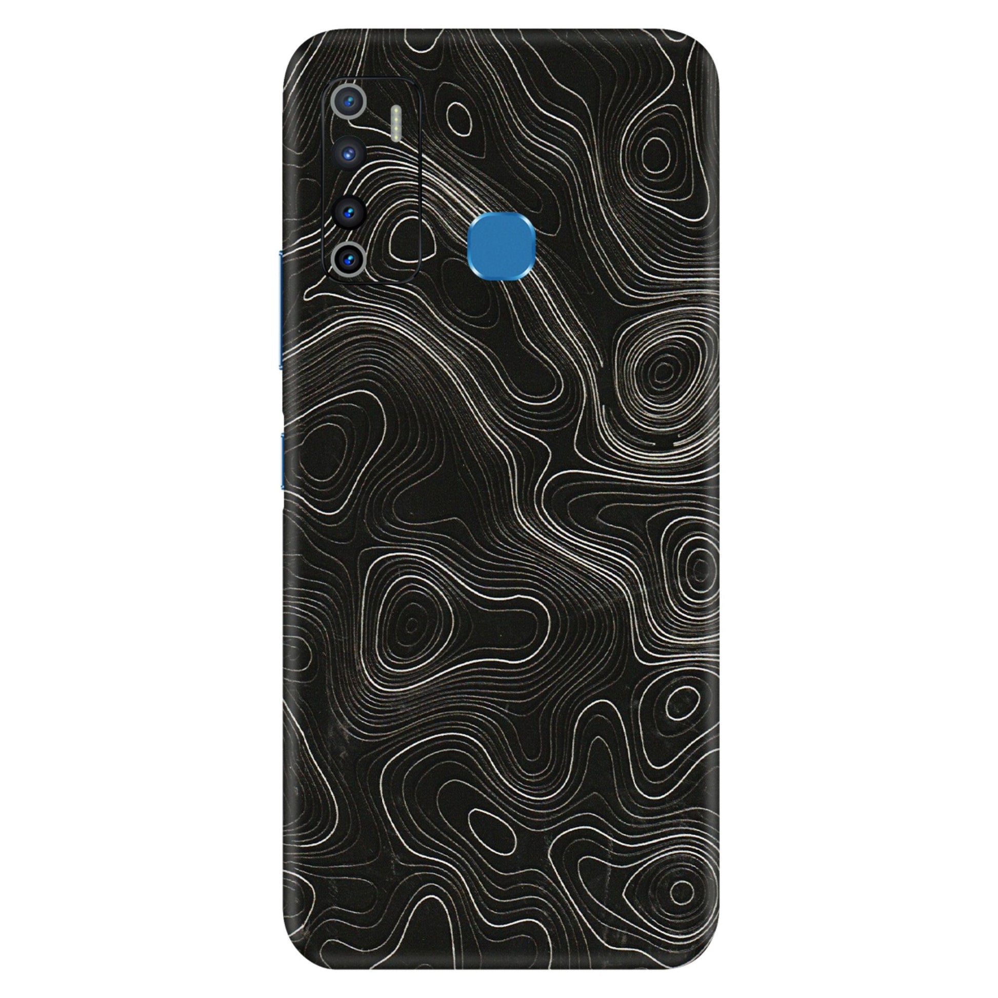INFINIX Phone Skins (All Models) - Black Swirl - 3D Embossed Finish (L-196) Infinix Hot 9