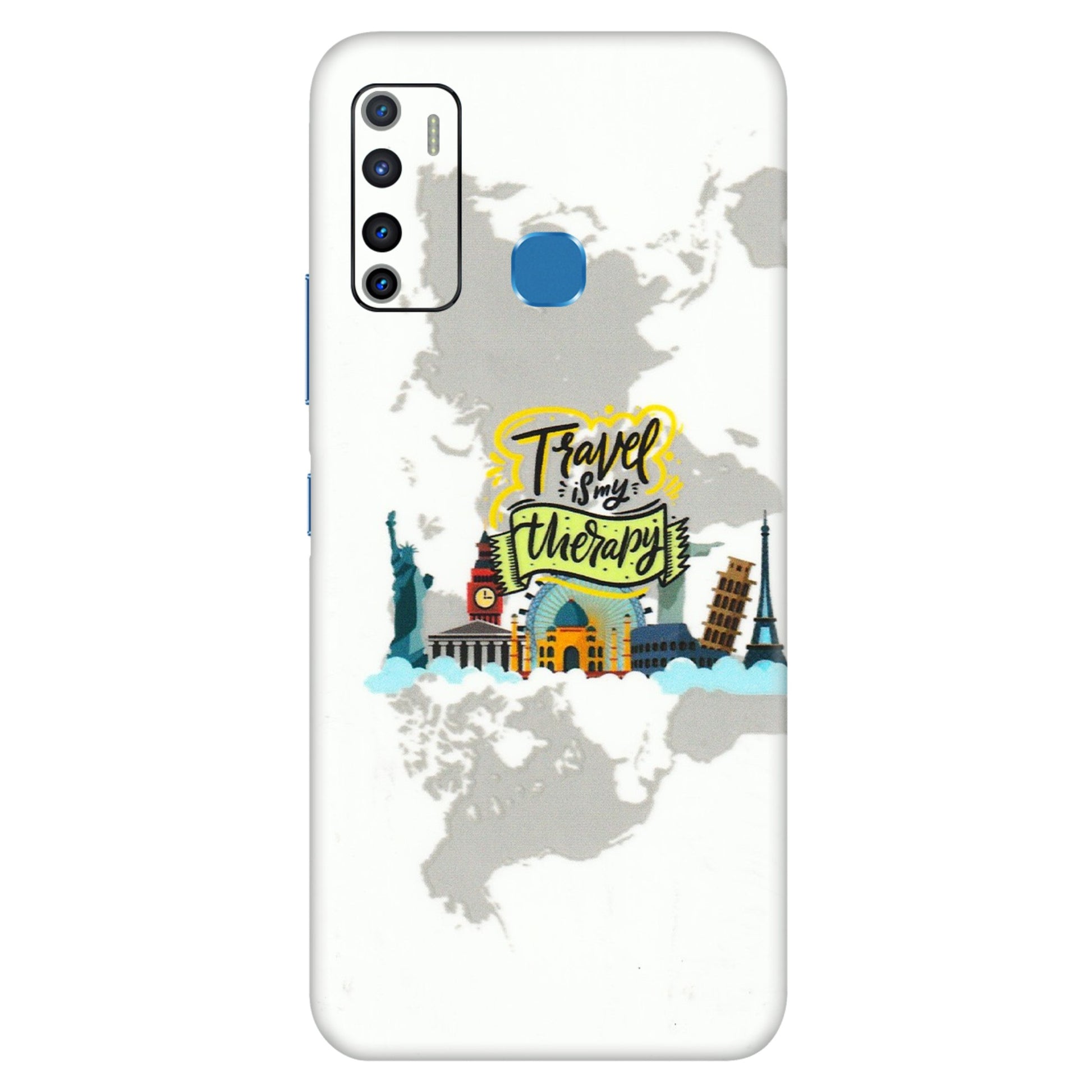 INFINIX Phone Skins (All Models) - Travel Therapy - 3D Embossed Finish (L-199) Infinix Hot 9