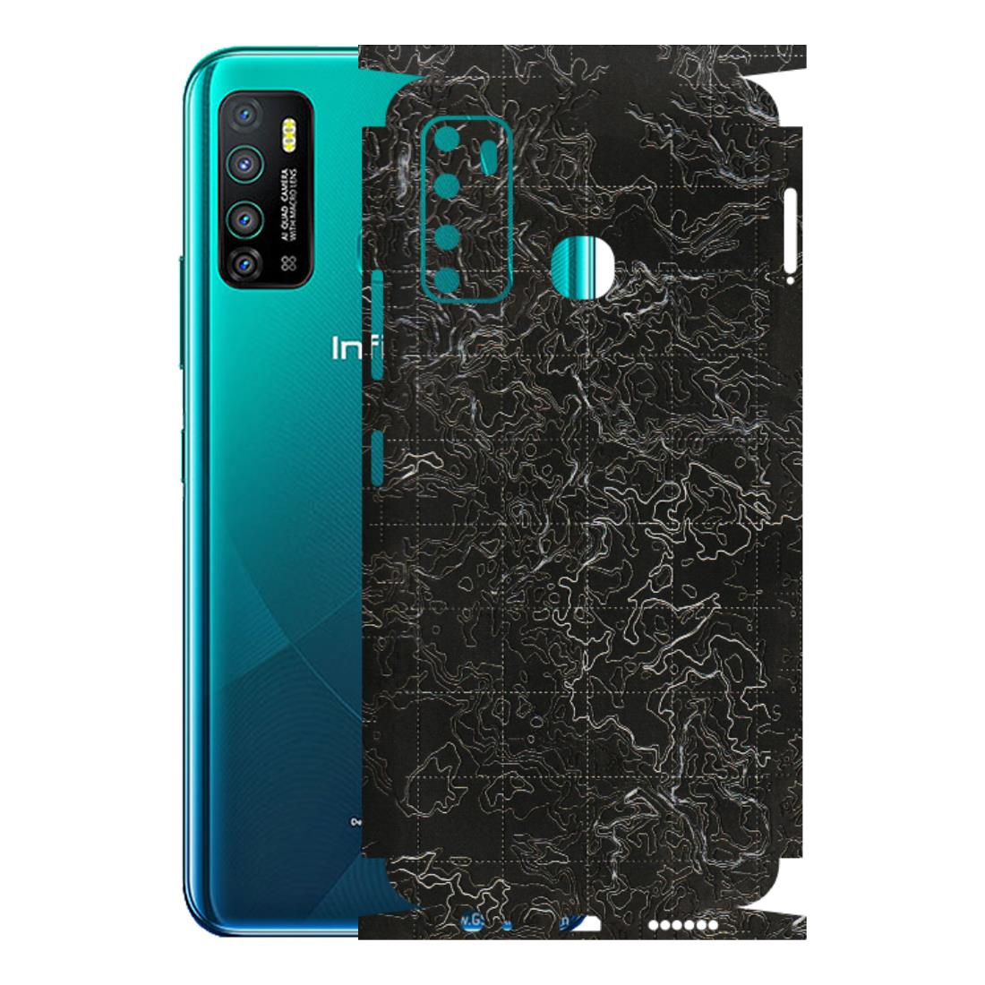 INFINIX Phone Skins (All Models) - Black map Texture - 3D Embossed Finish (L-201) Infinix Hot 9