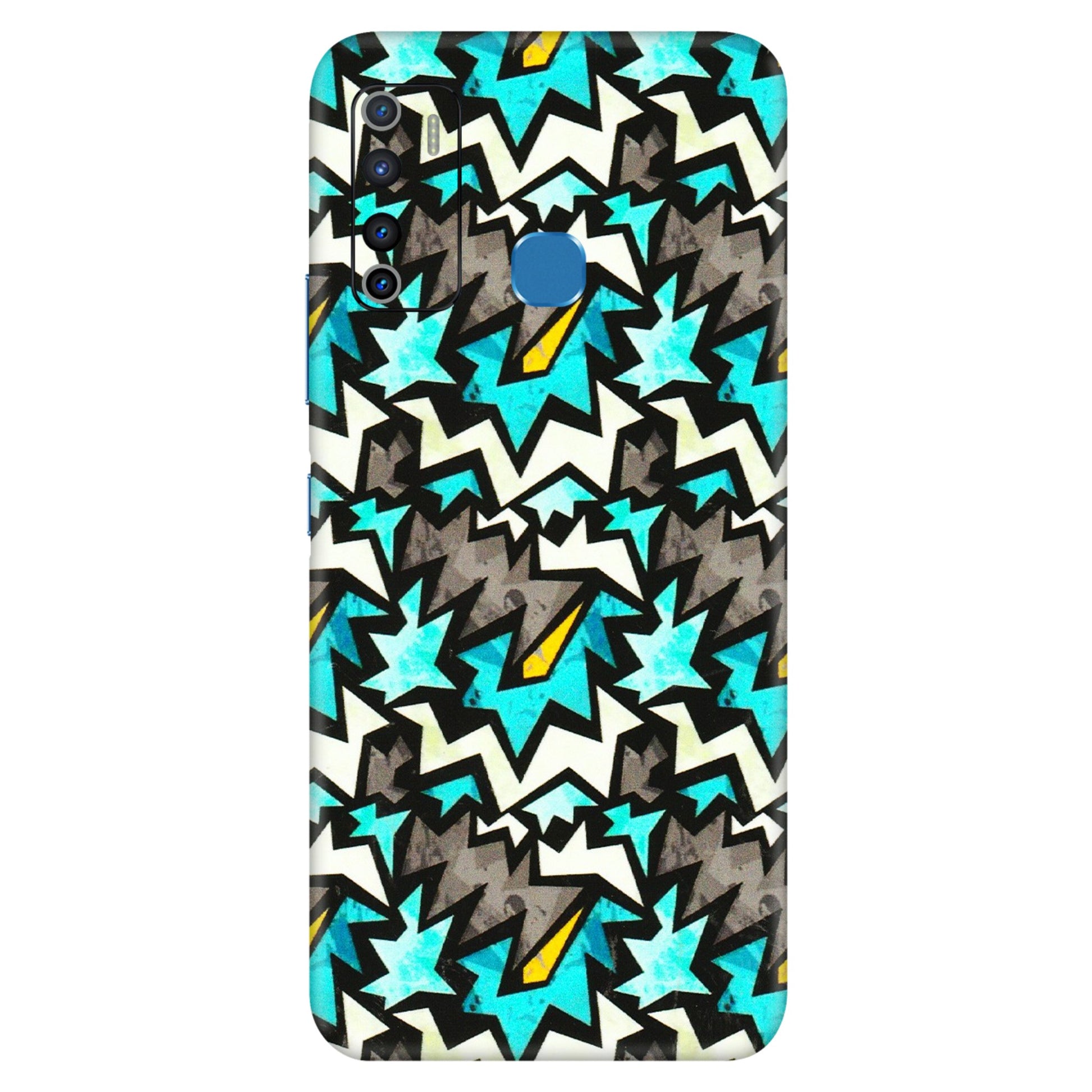 INFINIX Phone Skins (All Models) - Funky Zig Zag - 3D Embossed Finish (L-223) Infinix Hot 9