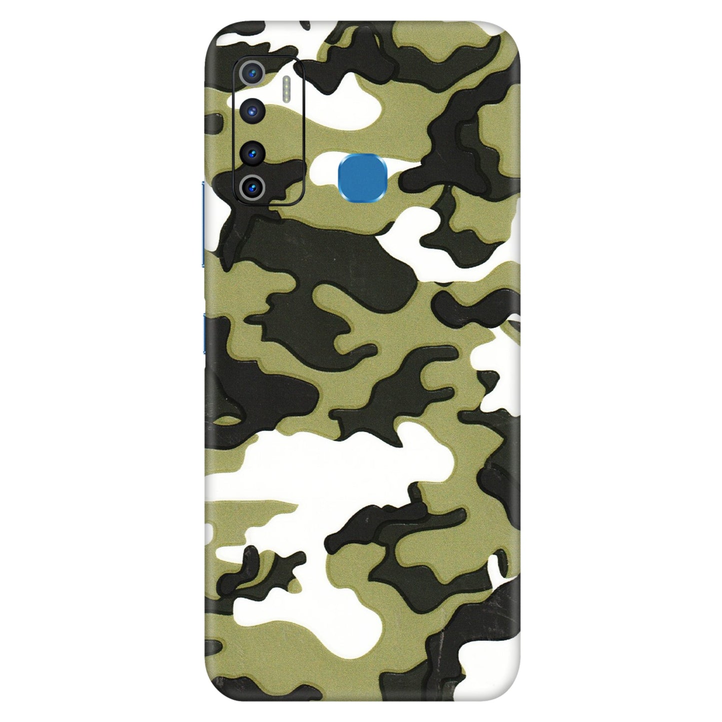 INFINIX Phone Skins (All Models) - Camouflages White And Green - 3D Embossed Finish (L-243) Infinix Hot 9