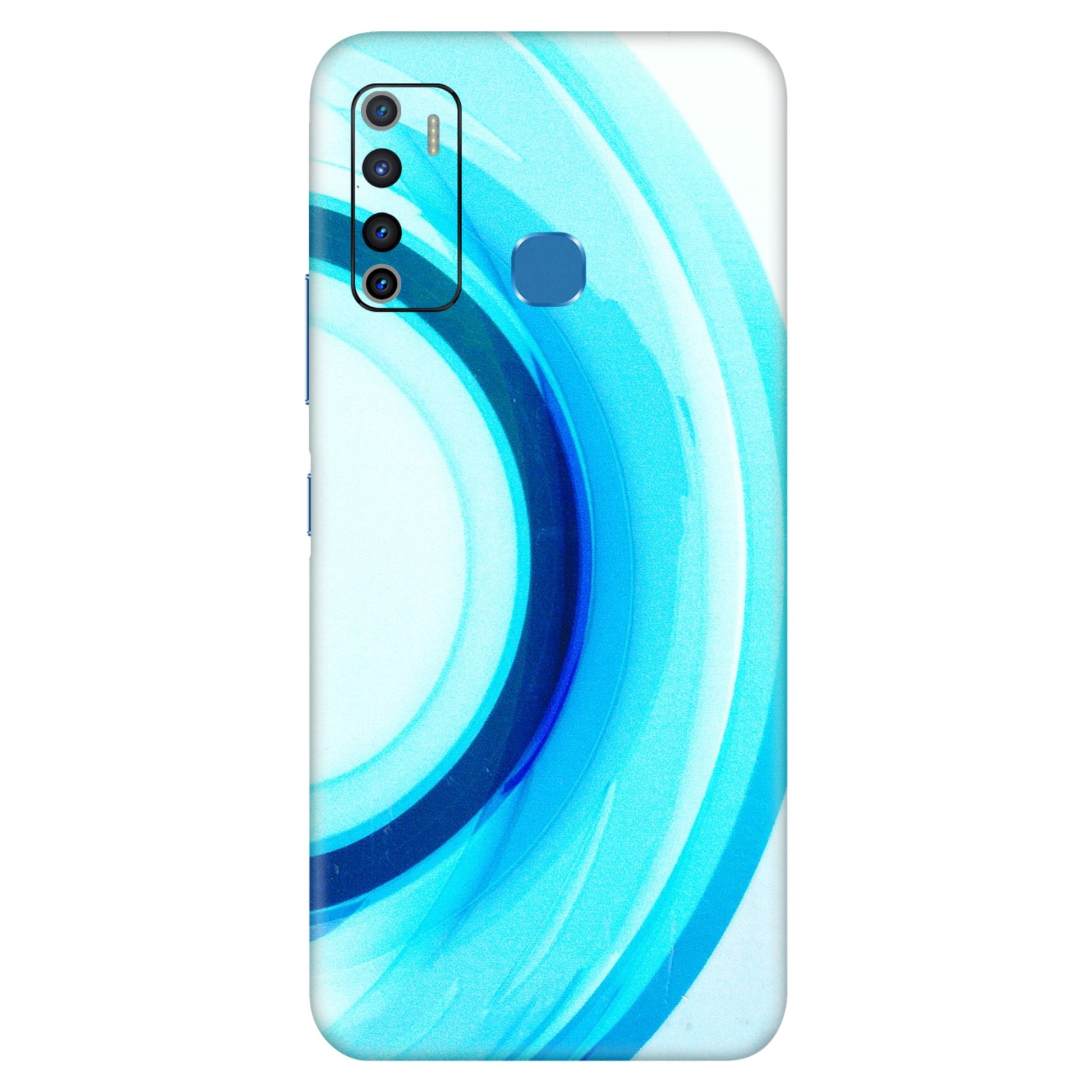 INFINIX Phone Skins (All Models) - The Blue Curve - 3D Embossed Finish (L-244) Infinix Hot 9