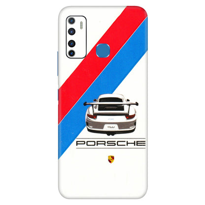 INFINIX Phone Skins (All Models) - Porche Car Sober Logo - 3D Embossed Finish (L-248) Infinix Hot 9