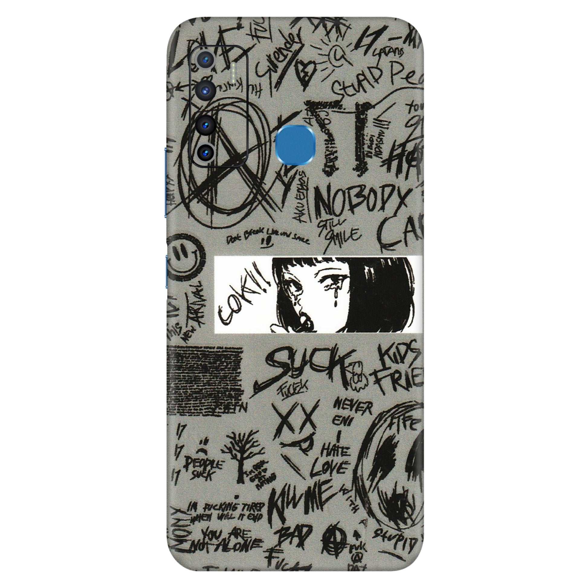 INFINIX Phone Skins (All Models) - Never Have Love Anime - 3D Embossed Finish (L-260) Infinix Hot 9