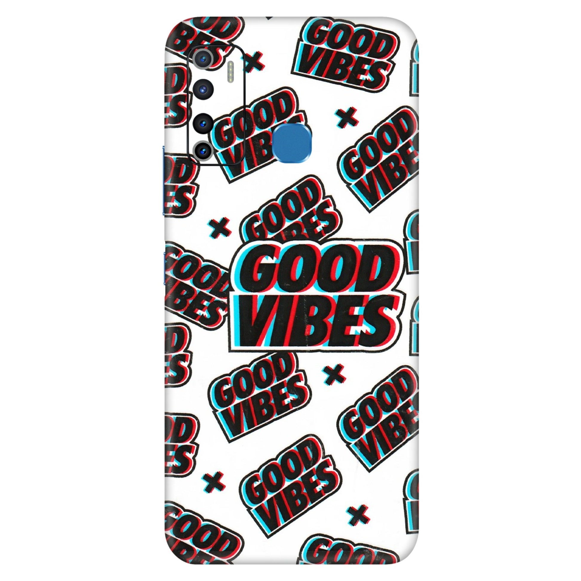 INFINIX Phone Skins (All Models) - Good Vibes - 3D Embossed Finish (L-282) Infinix Hot 9