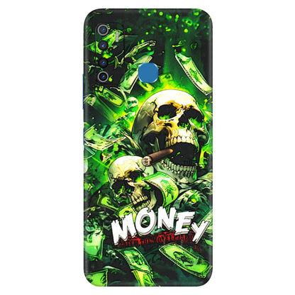 INFINIX Phone Skins (All Models) - Skull Money - 3D Embossed Finish (L-303) Infinix Hot 9