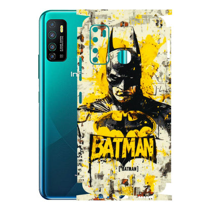 INFINIX Phone Skins (All Models) - Batman Yellow BT - 3D Embossed Finish (L-304) Infinix Hot 9