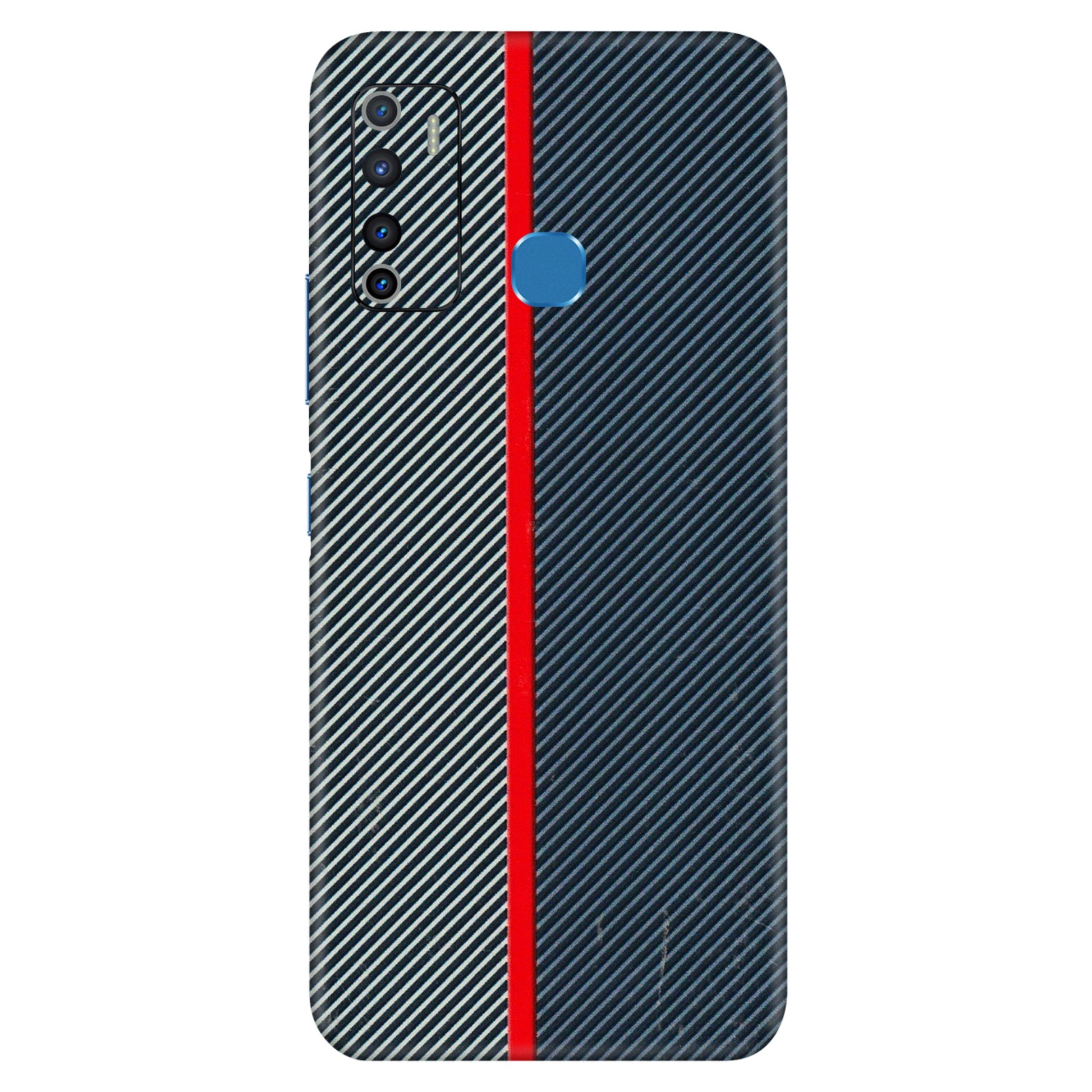 INFINIX Phone Skins (All Models) - Blue Sober Lines - 3D Embossed Finish (L-305) Infinix Hot 9