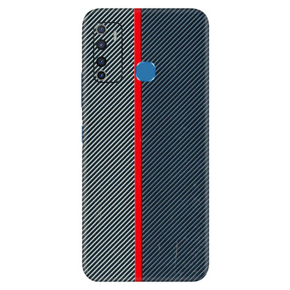 INFINIX Phone Skins (All Models) - Blue Sober Lines - 3D Embossed Finish (L-305) Infinix Hot 9