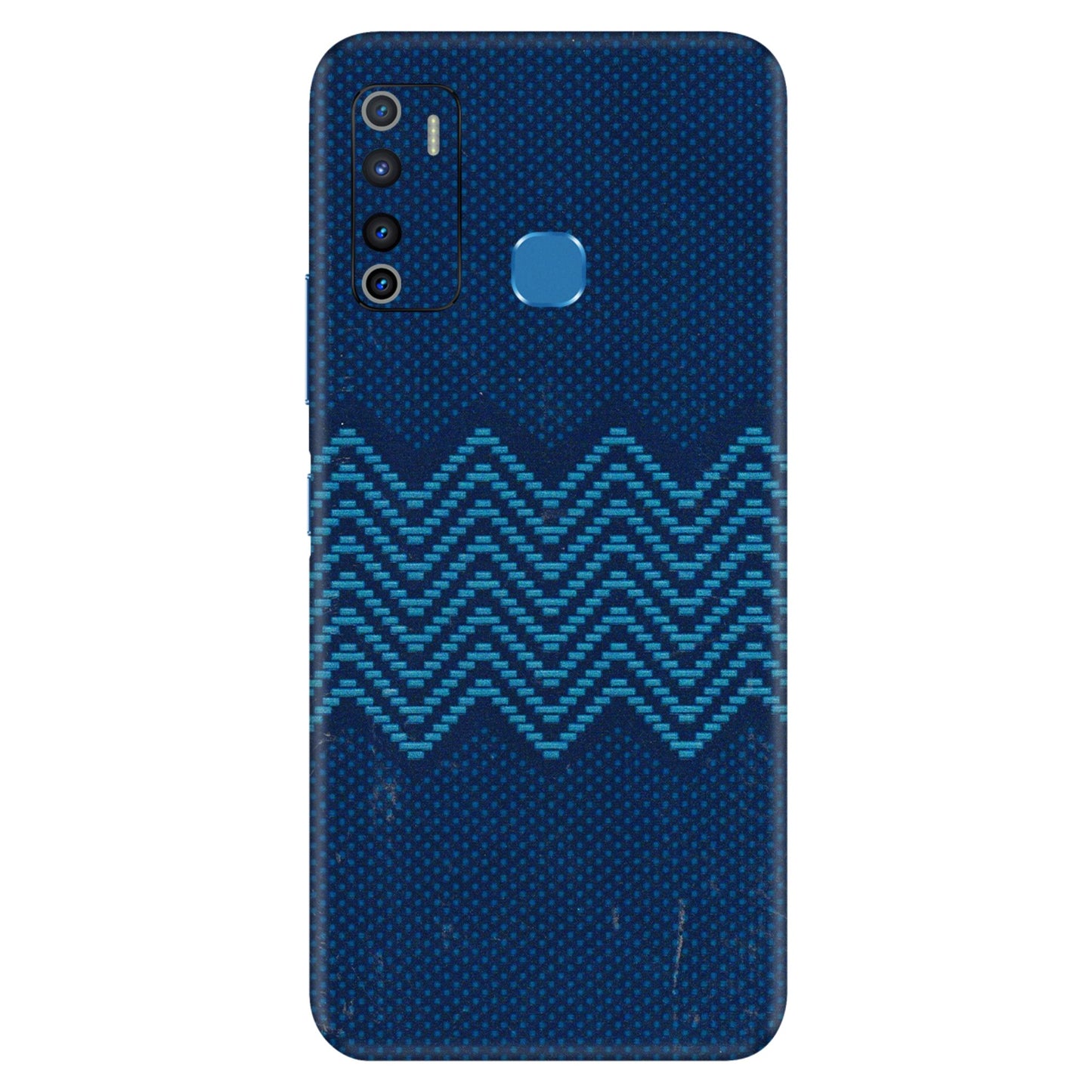 INFINIX Phone Skins (All Models) - Blue Sober Waves - 3D Embossed Finish (L-306) Infinix Hot 9
