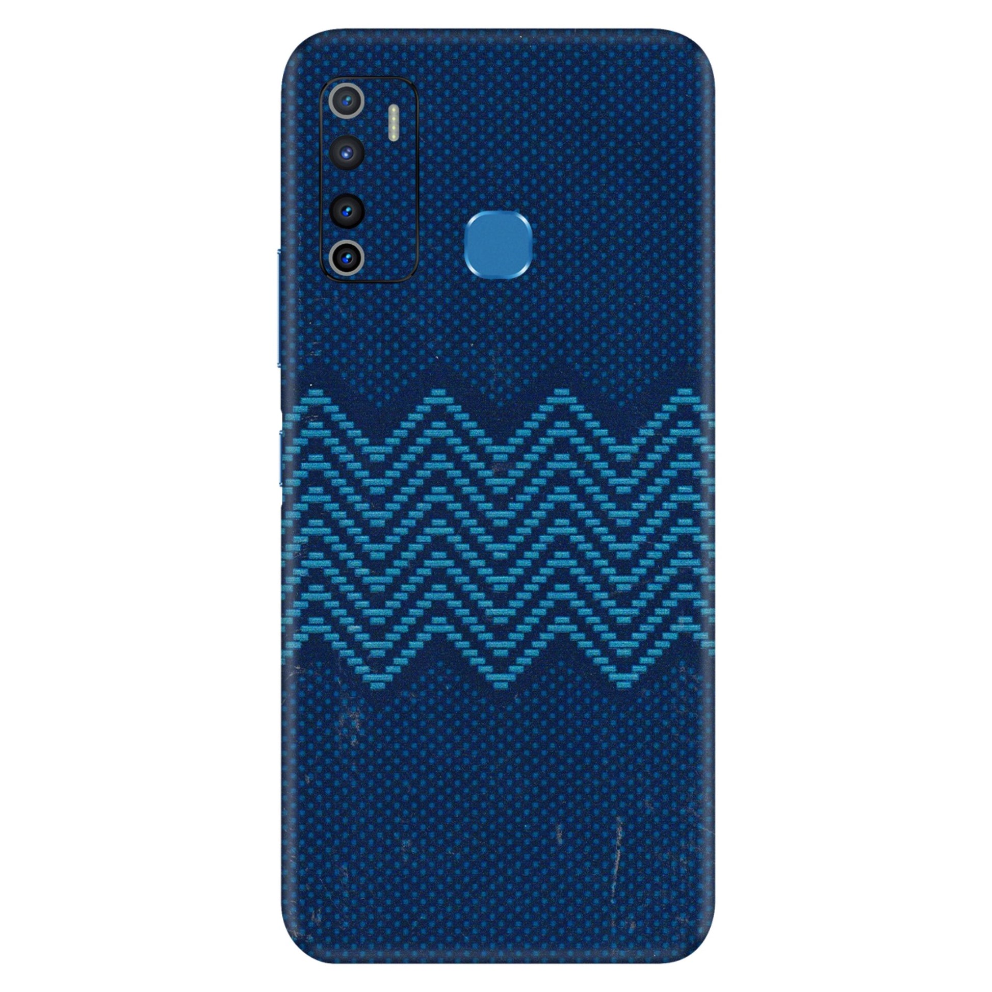 INFINIX Phone Skins (All Models) - Blue Sober Waves - 3D Embossed Finish (L-306) Infinix Hot 9