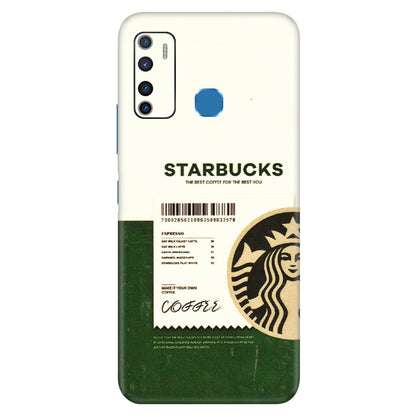 INFINIX Phone Skins (All Models) - Starbucks Barcode - 3D Embossed Finish (L-308) Infinix Hot 9