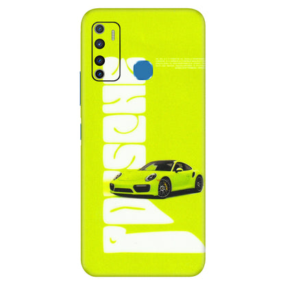 INFINIX Phone Skins (All Models) - Lime Green Porche - 3D Embossed Finish (L-30) Infinix Hot 9