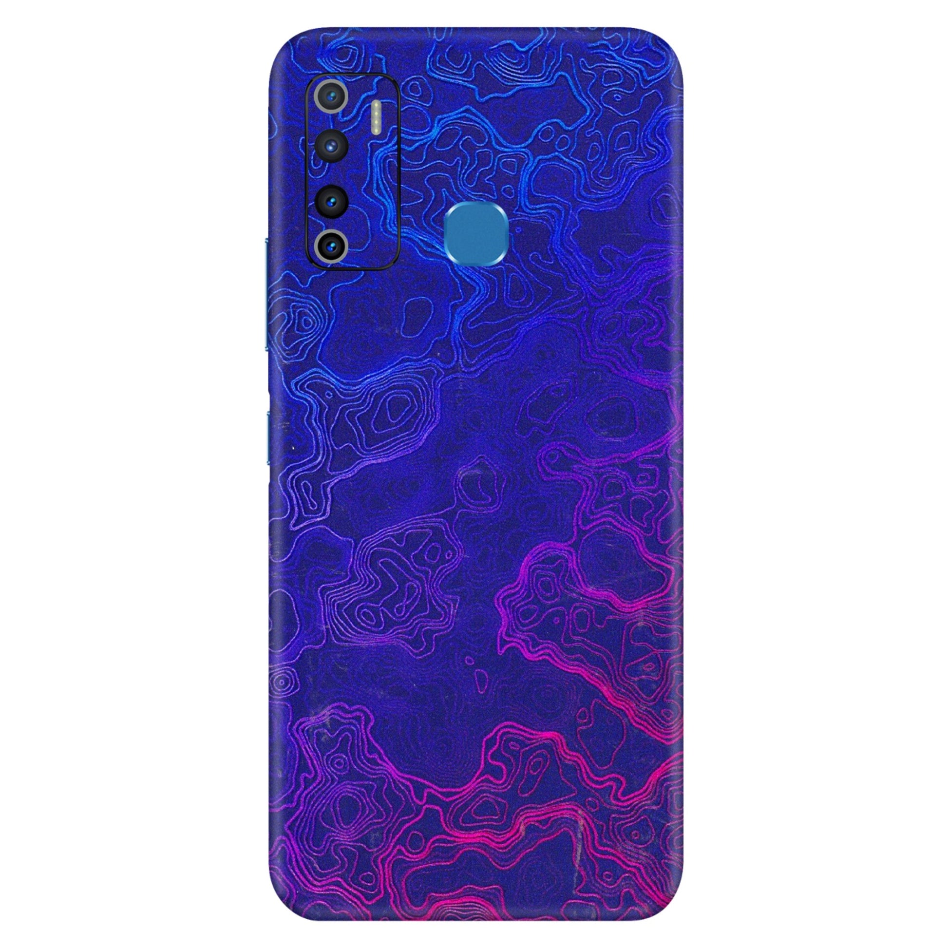 INFINIX Phone Skins (All Models) - Purple Ripples Swirl - 3D Embossed Finish (L-314) Infinix Hot 9
