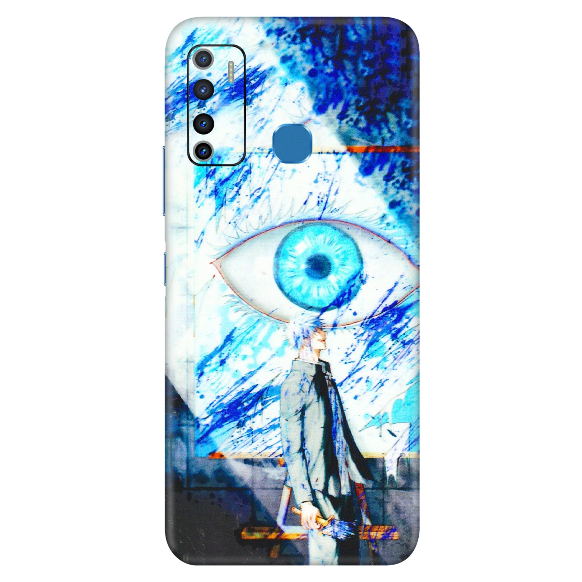 INFINIX Phone Skins (All Models) - Anime Sea Blue Eye - 3D Embossed Finish (L-318) Infinix Hot 9